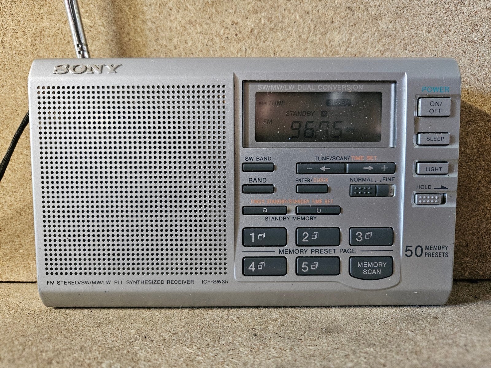 Sony ICF-SW35 Wereldontvanger, Ophalen, Zo goed als nieuw, Wereldontvanger
