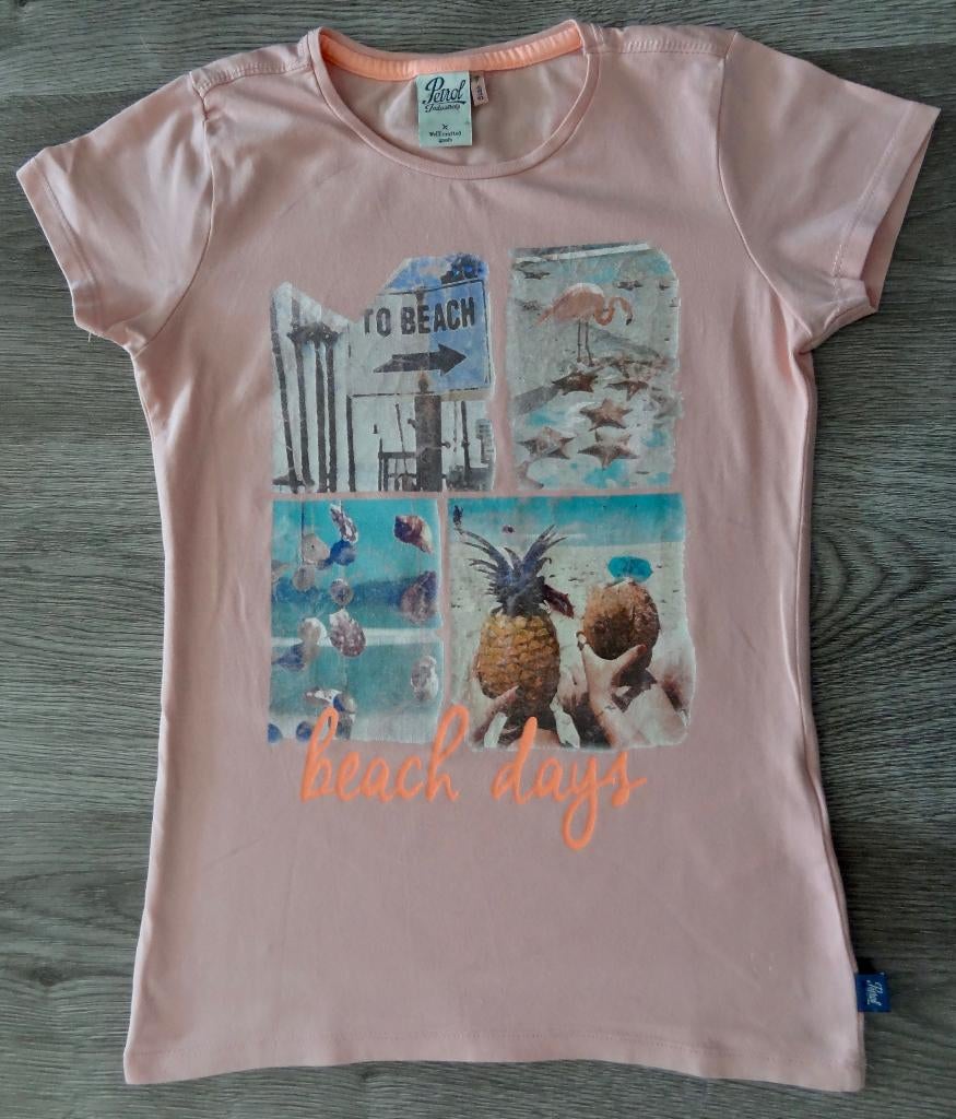 Leuk roze t-shirt met print maat 140, Ophalen of Verzenden, Nieuw, Meisje, Shirt of Longsleeve