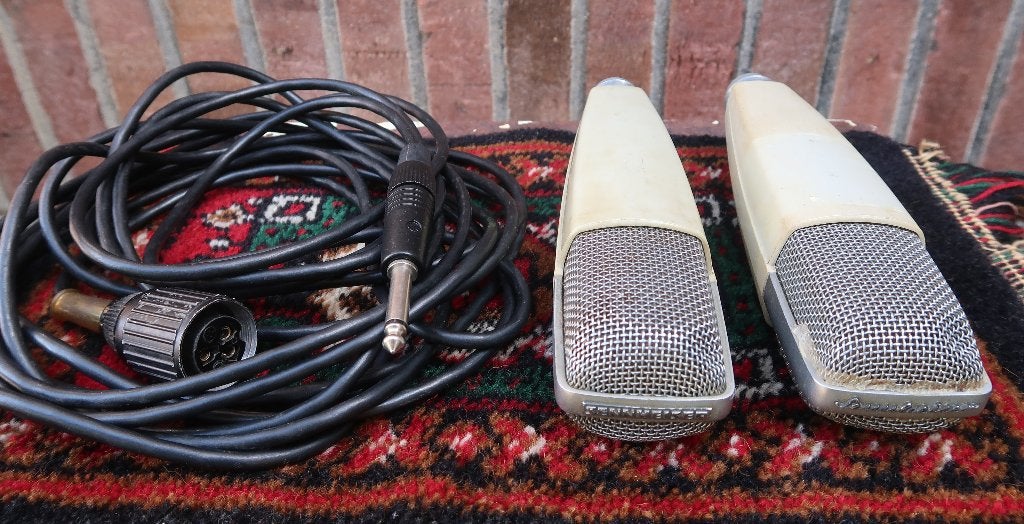 Sennheiser md421 vintage microfoons 2x met 1 kabel, Muziek en Instrumenten, Ophalen of Verzenden, Gebruikt, Zangmicrofoon