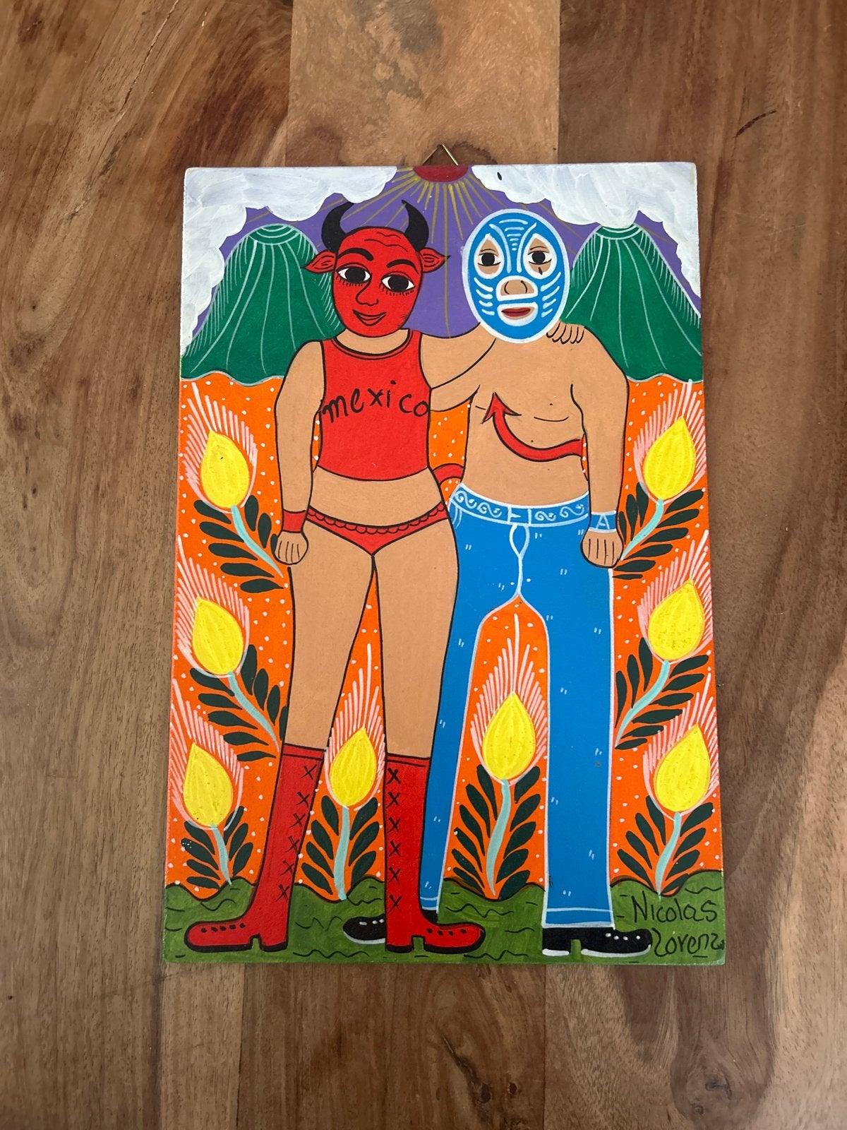 Kitch Mexicaans schilderijtje - nieuw, Antiek en Kunst, Kunst | Schilderijen | Klassiek, Ophalen