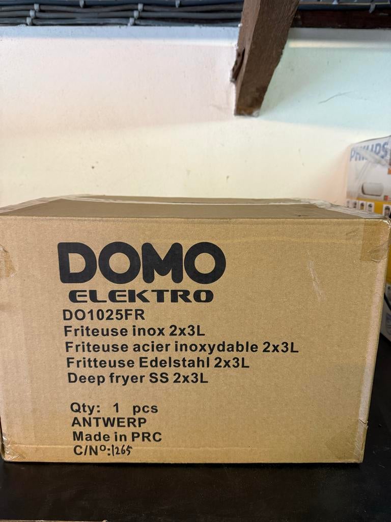 Domo DO1025FR Duo-friteuse RVS 2x3L - Nieuw in doos, 4 liter of meer, Ophalen of Verzenden, Nieuw, Duo-friteuse