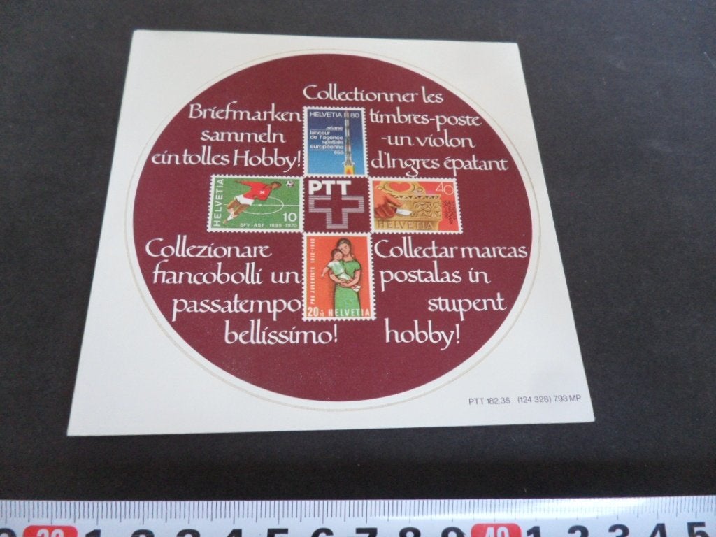 sticker PTT Post Briefmarken Postzegels, Ophalen of Verzenden, Zo goed als nieuw