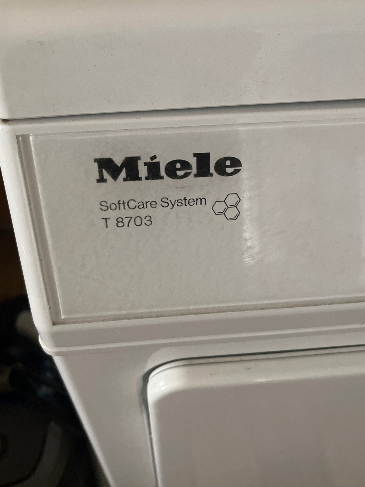 Miele T 8703 SoftCare System Luchtafvoer Wasdroger, Ophalen, 6 tot 8 kg, Gebruikt, Luchtafvoer
