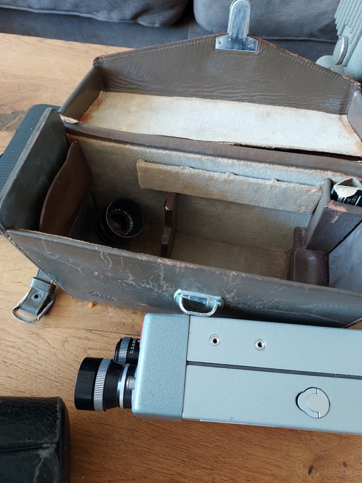 Vintage Leicina 8mm Camera met accessoires, Ophalen of Verzenden, 8mm, Camera