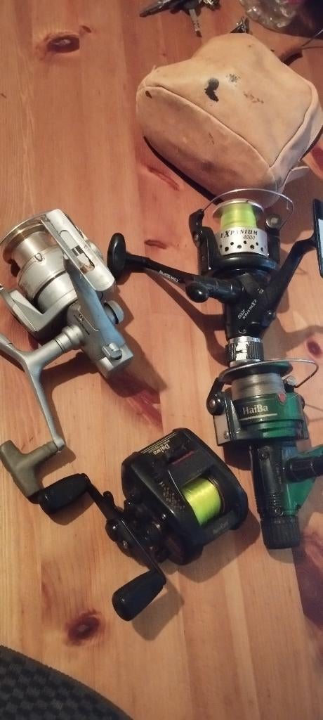 Vishengels plus molen, Watersport en Boten, Hengelsport | Algemeen, Ophalen, Gebruikt, Complete hengel