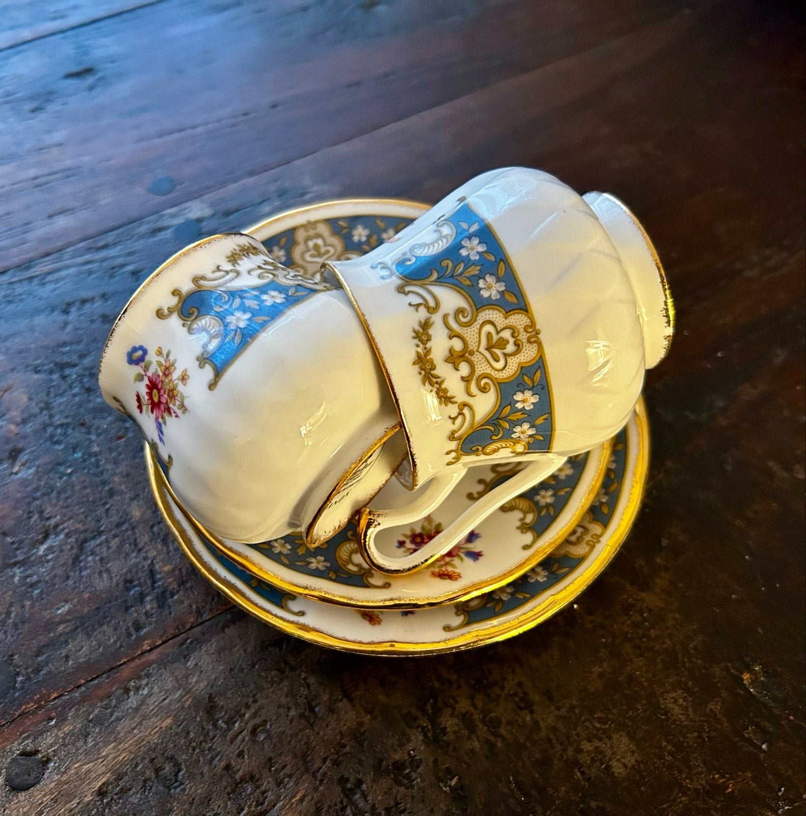 Vintage Royal Priory Dale "Sandy" kop en schotels (2 stuks), Ophalen of Verzenden