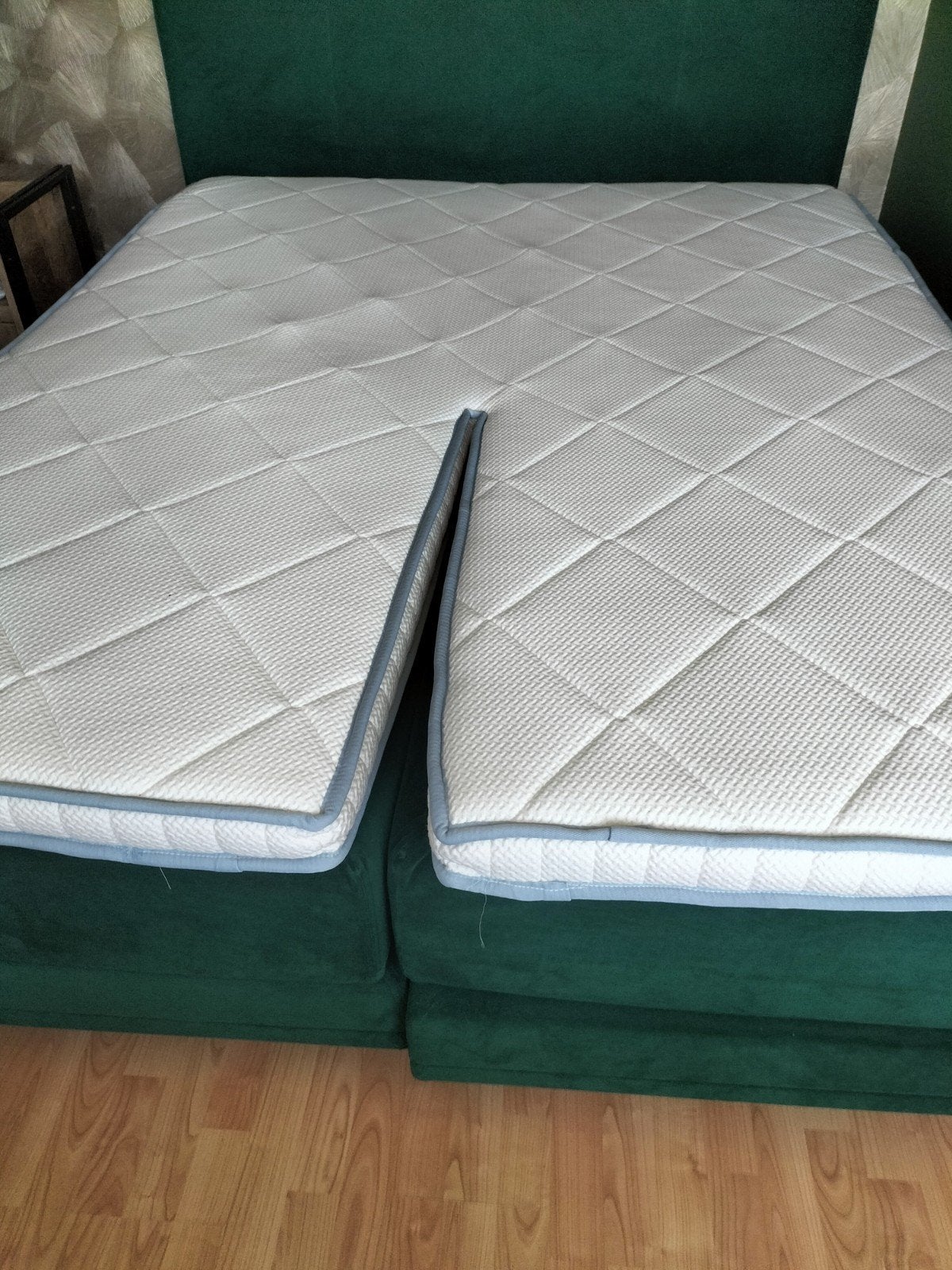 Te koop splittopper als nieuw, Huis en Inrichting, Slaapkamer | Boxsprings, Ophalen, Tweepersoons, Zo goed als nieuw, 200 cm