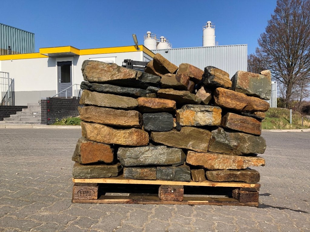 Gres bont stapelstenen Metselstenen natuursteen muur