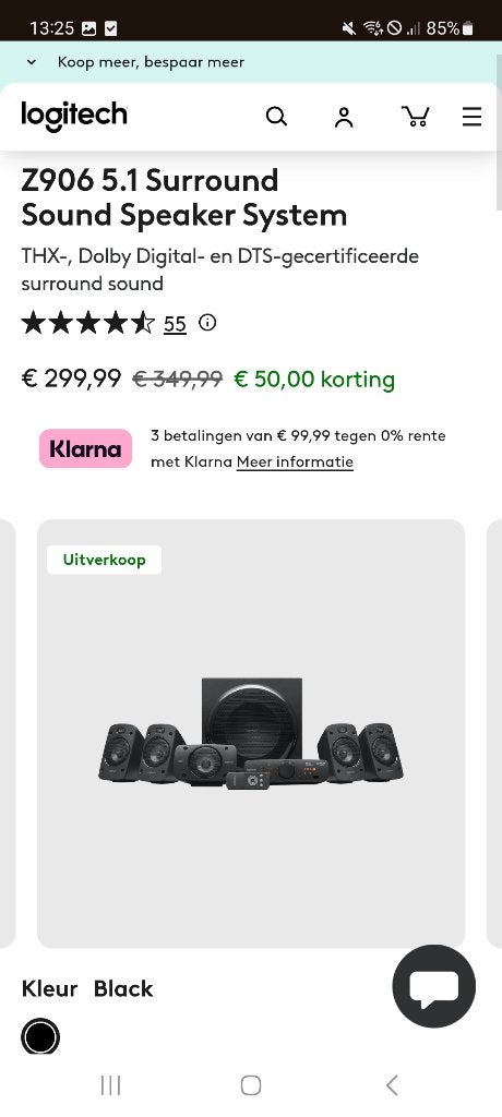 Logitech Z906 5.1 Speakerset met subwoofer