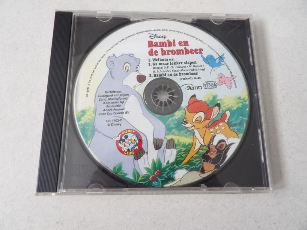 DVD BAMBI EN DE BROMBEER met 3 verhalen, Tekenfilm, Alle leeftijden, Overige soorten, Ophalen of Verzenden