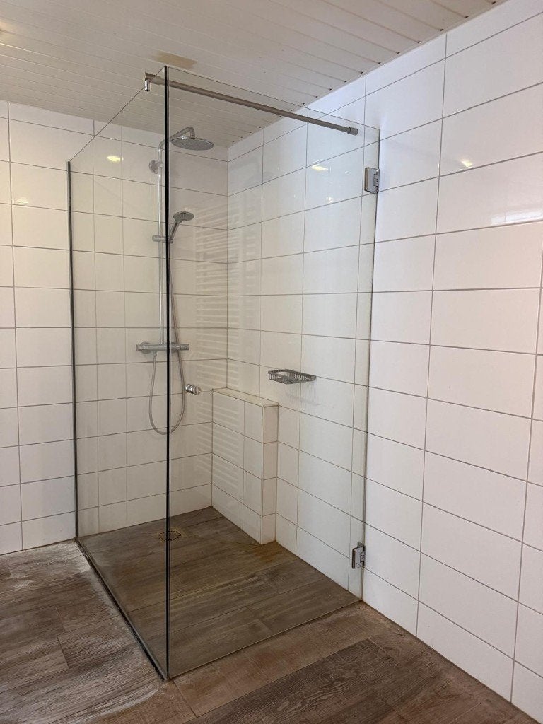 glazen inloop douche met deur, Ophalen, Zo goed als nieuw, Glas, Douche