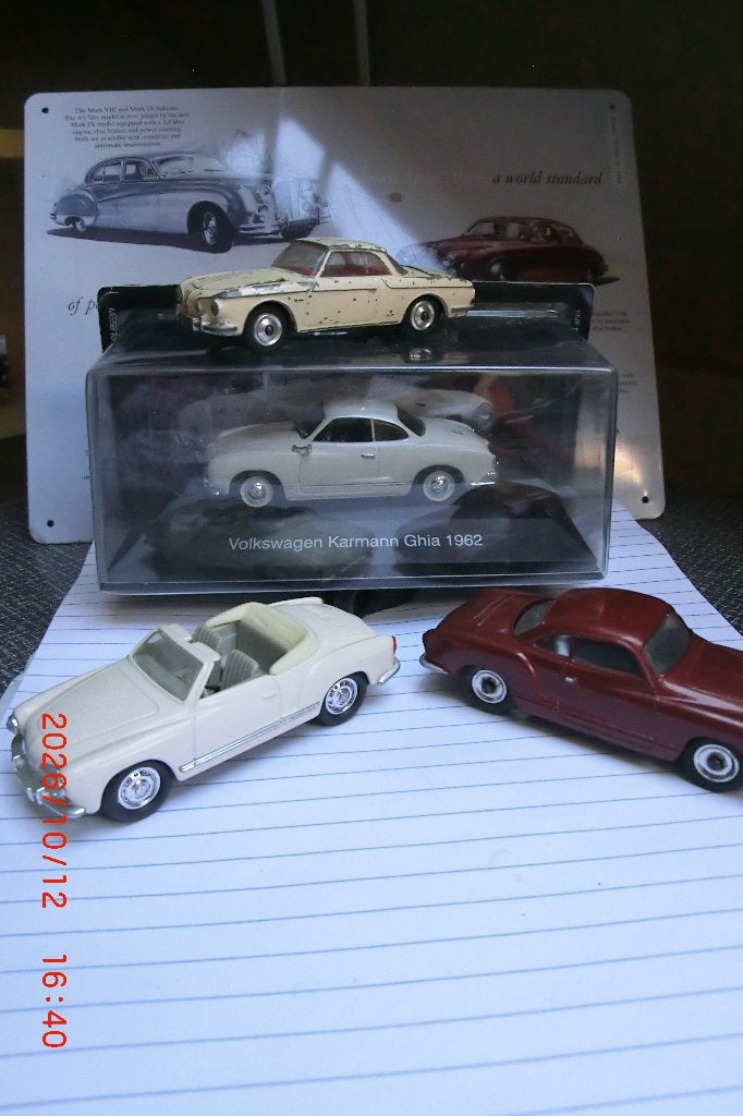 4x VW Karmann 1:43, Ophalen of Verzenden, Gebruikt, Auto, Corgi