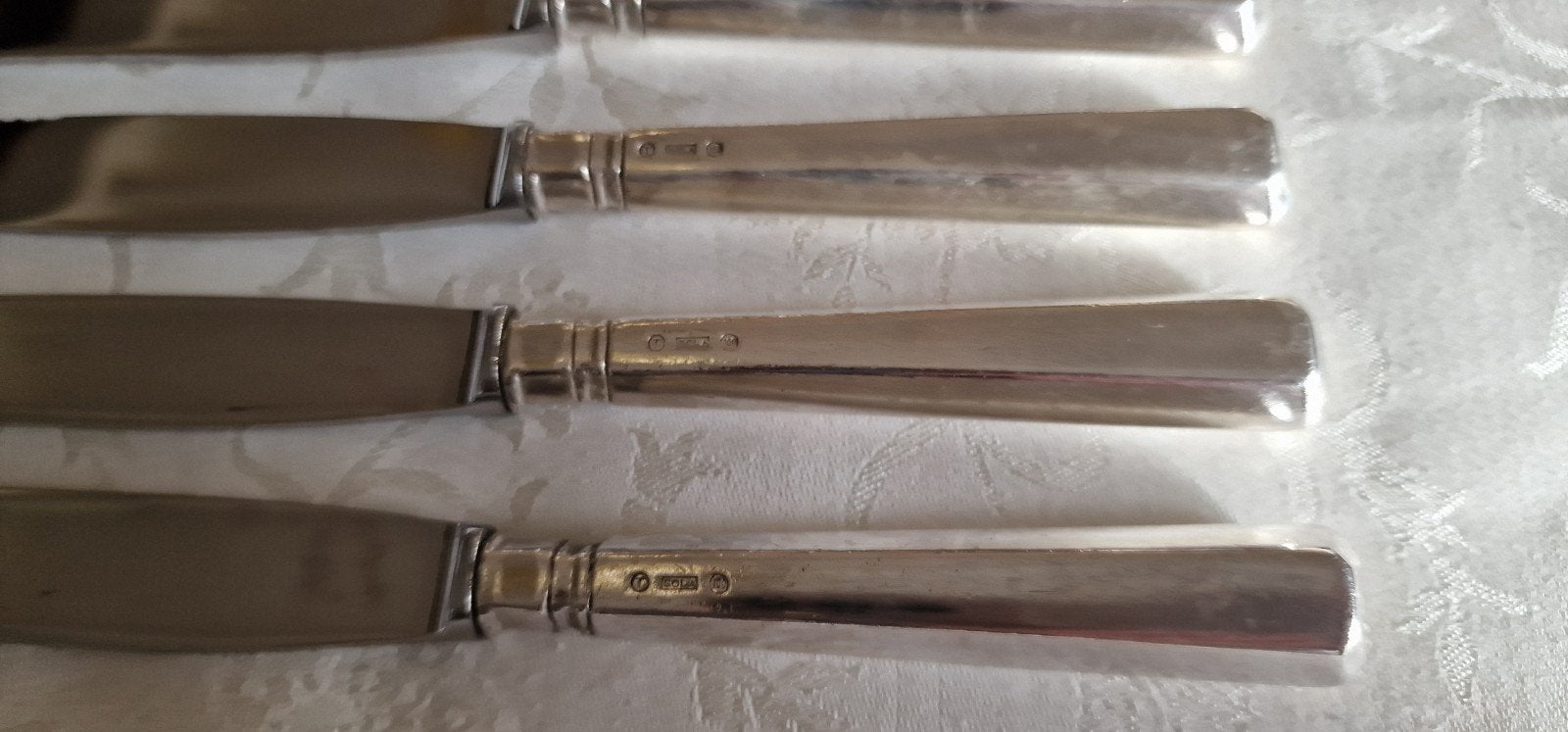 6 verzilverde messen, Sola 100, art deco model, Ophalen of Verzenden