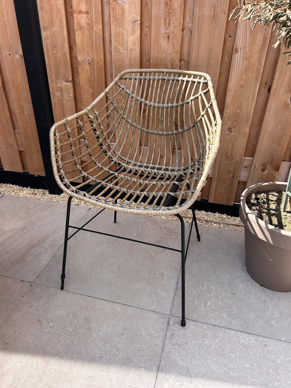 Twee rieten tuinstoelen, Ophalen, Zo goed als nieuw, Rotan