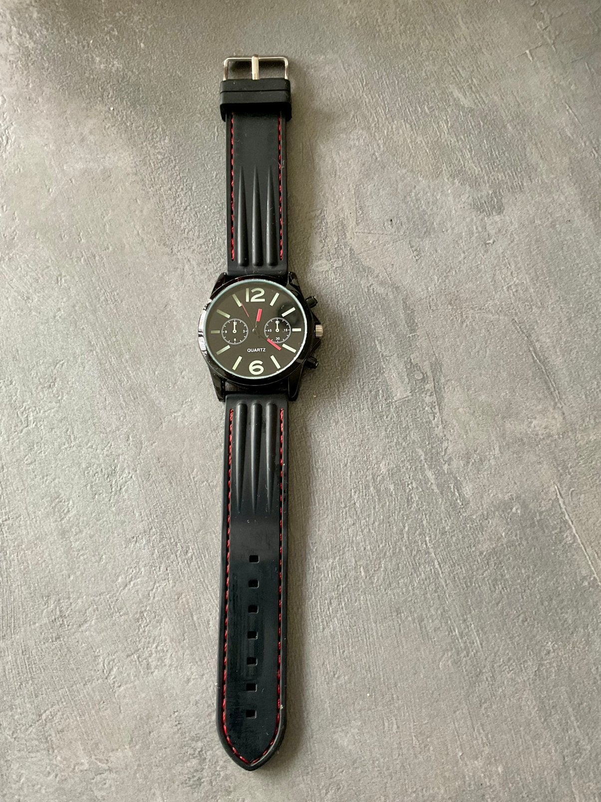 Heren horloge, Overige merken, Overige materialen, Leer, Polshorloge