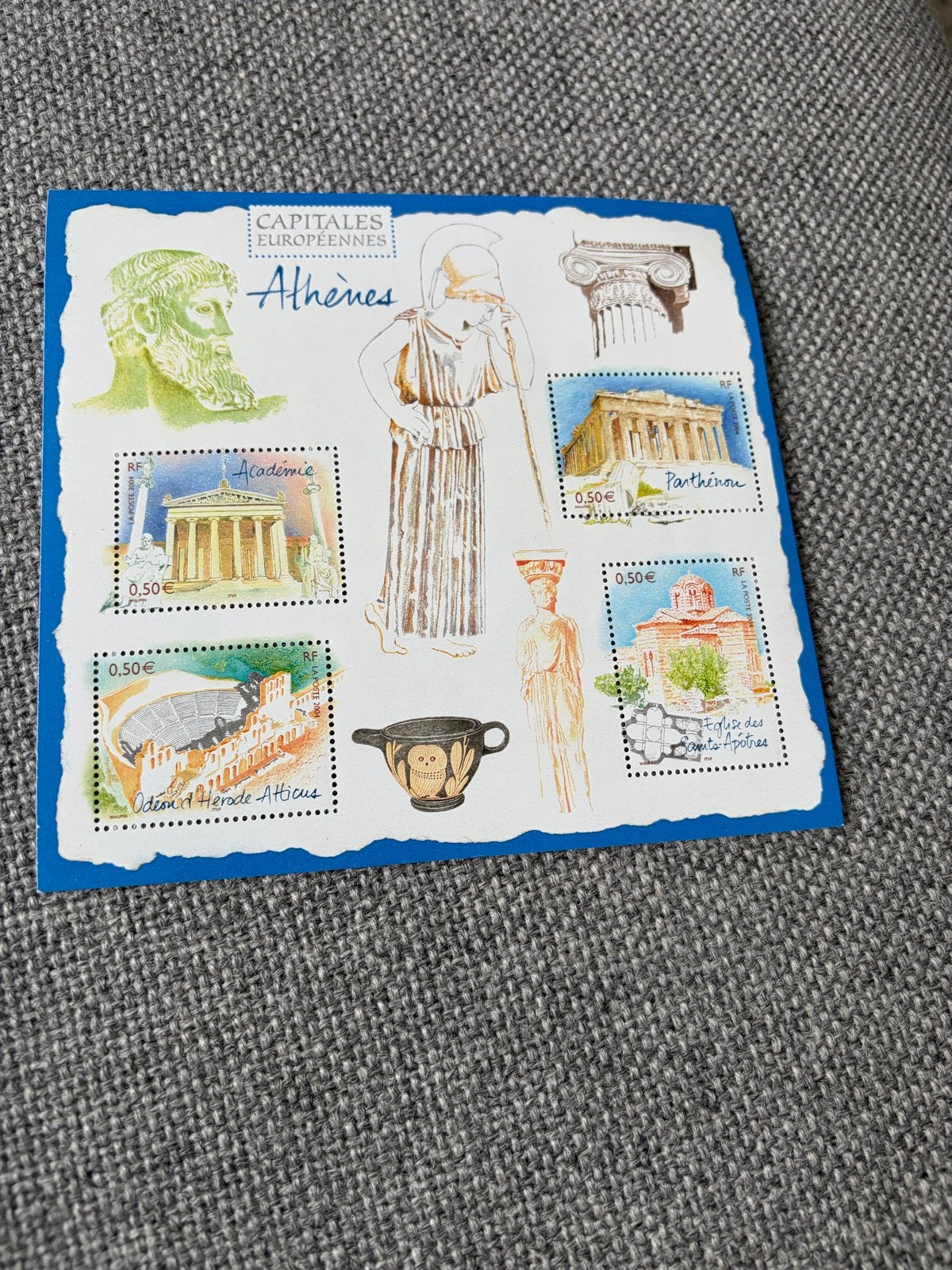 Postzegelvel Athene - Europese Hoofdsteden 2004, Ophalen of Verzenden