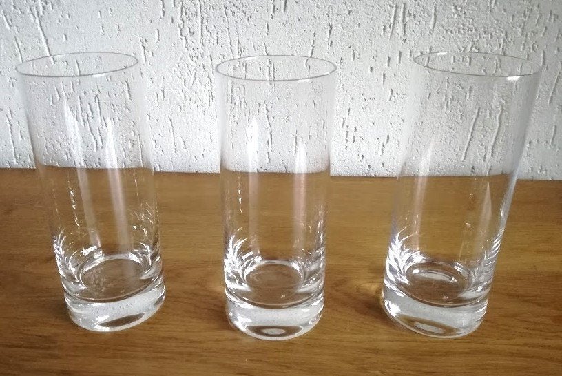 Kristal longdrink glazen Schott Zwiesel 3x, per stuk € 4,50, Ophalen of Verzenden, Zo goed als nieuw, Frisdrankglas