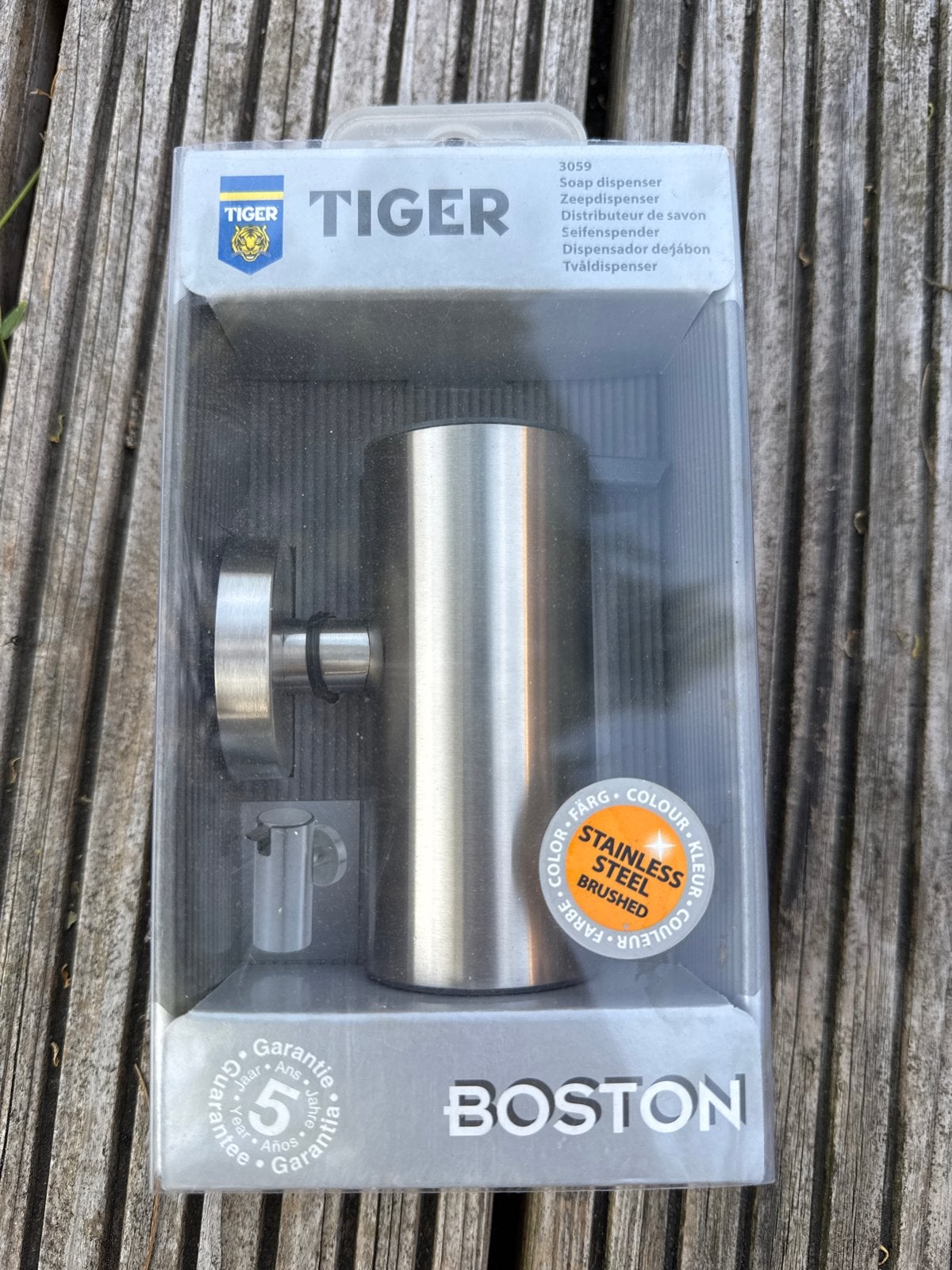 Tiger Boston Zeepdispenser RVS Geborsteld, Minder dan 50 cm, Overige typen, Nieuw, Ophalen of Verzenden