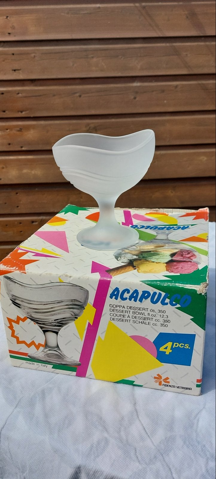 Vintage Acapulco IJs Glazen Set - Nieuw in Doos, Ophalen, Glas of Glazen, Vintage, Nieuw