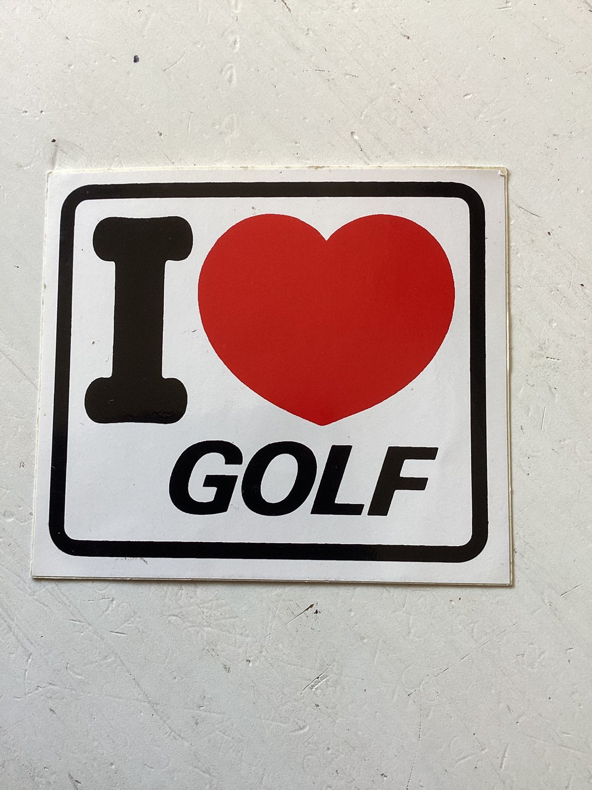 Sticker I love golf, Verzenden, Zo goed als nieuw, Sport