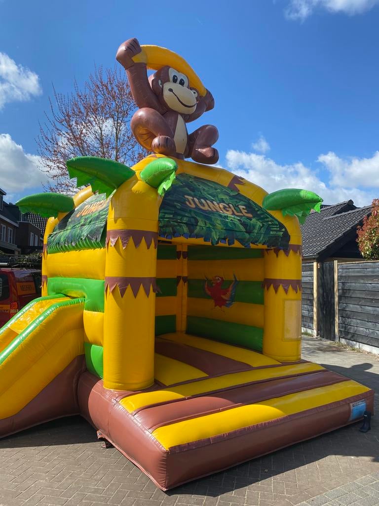 Springkussen Jungle Aap te huur / springkussen huren, Ophalen, Zo goed als nieuw, Overige