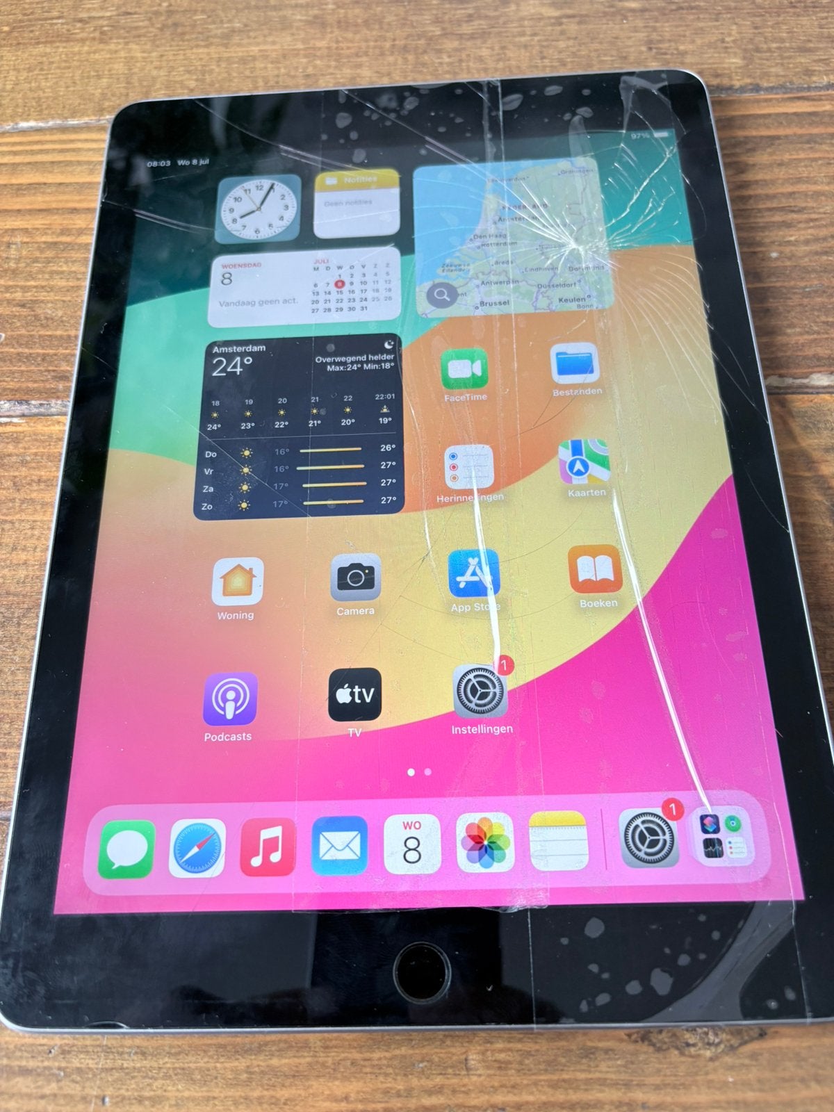Te koop iPad 6th generatie, Computers en Software, Apple iPads, 10 inch, Gebruikt, Apple iPad, Zwart