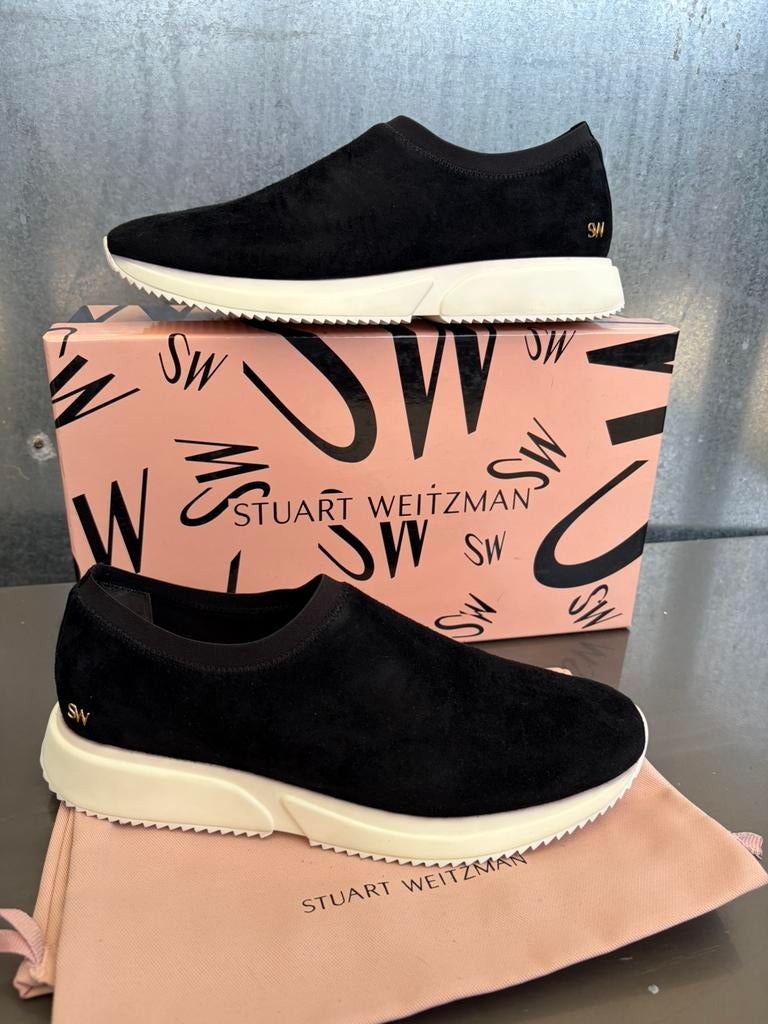 Stuart weitzman sneakers slip on zwart 40 maxi suede leer, Kleding | Dames, Schoenen, Ophalen of Verzenden, Zo goed als nieuw
