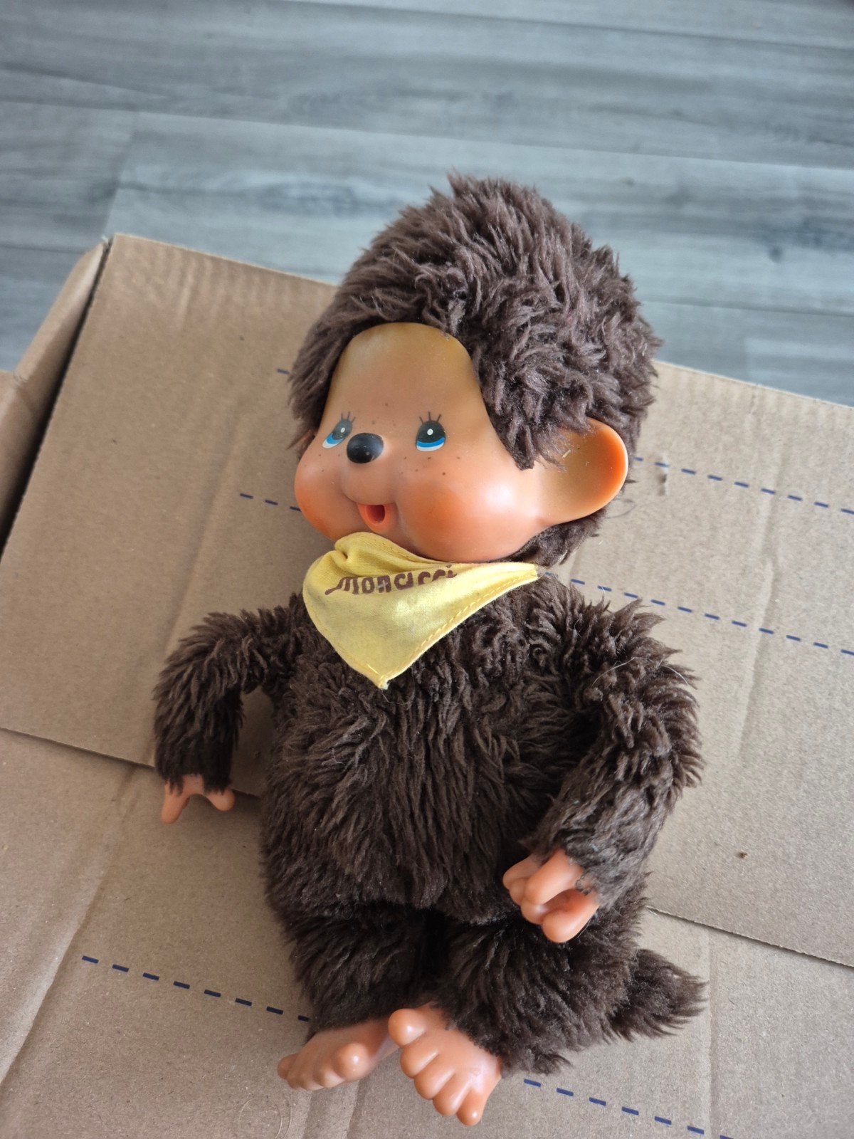 Vintage Monchhichi pop - 27 cm, Ophalen of Verzenden, Gebruikt, Jongen of Meisje