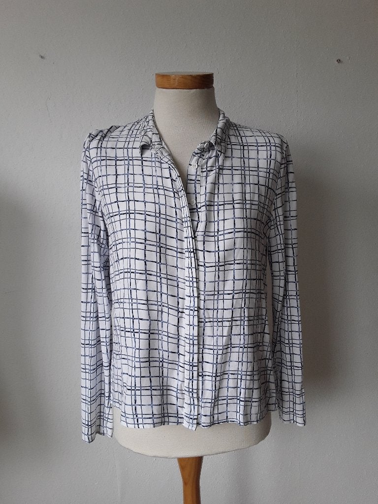 Street One blouse mt 38 wit /blauw, Maat 38/40 (M), Verzenden, Wit, Street One