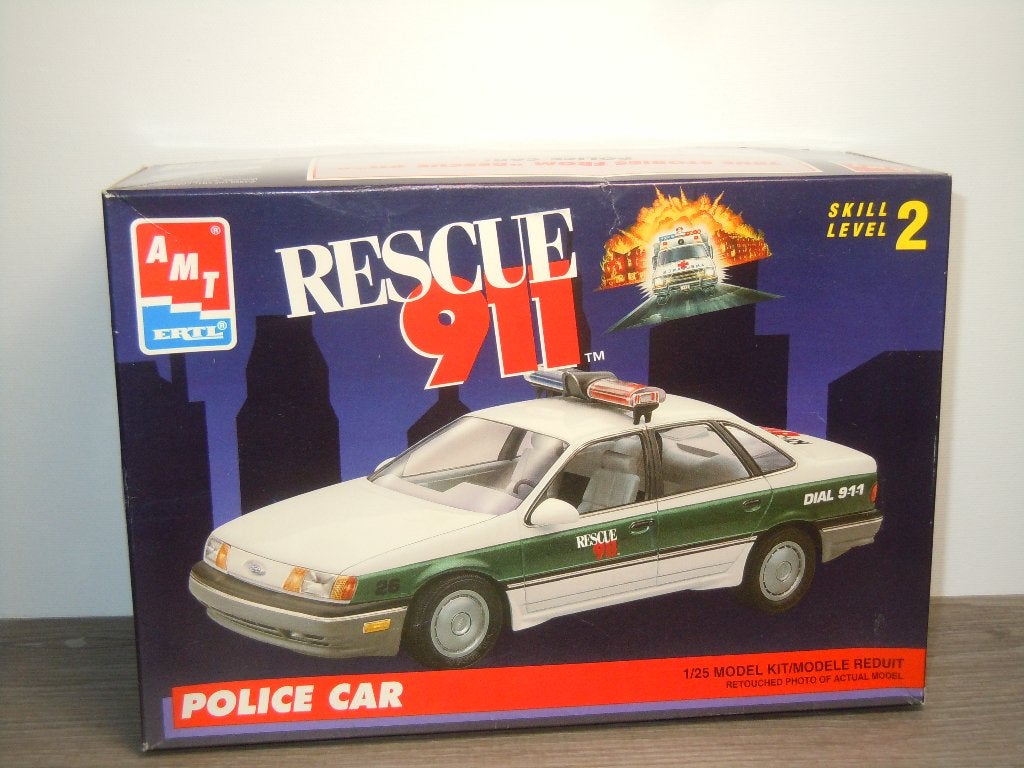 Ford Taurus Rescue 911 - AMT Ertl Kit - 1:25 in Box, Overige merken, Usa, Auto, Verzenden