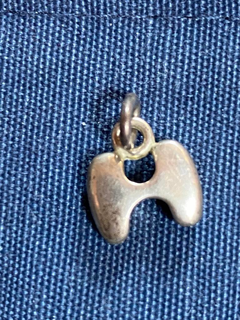 Zilveren bedel hanger letter H?voor bedelarmband ketting, Ophalen of Verzenden, Zo goed als nieuw, Overige kleuren, Zilver