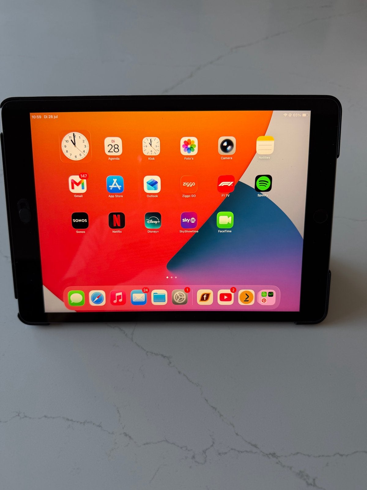 iPad 8e generatie 128GB met hoes, Computers en Software, Apple iPads, Ophalen of Verzenden, Gebruikt, Apple iPad, 128 GB