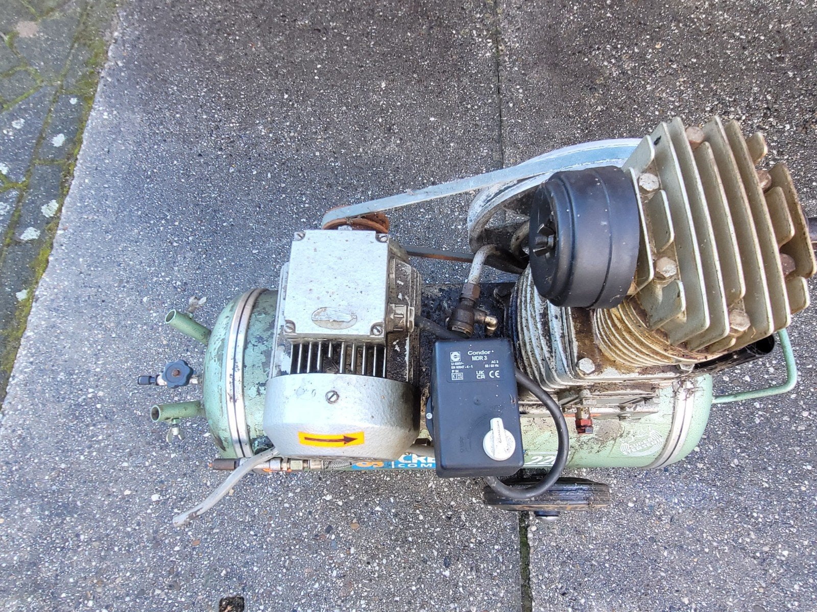 creemers compressor 380 volt, 25 tot 100 liter, Ophalen, Gebruikt