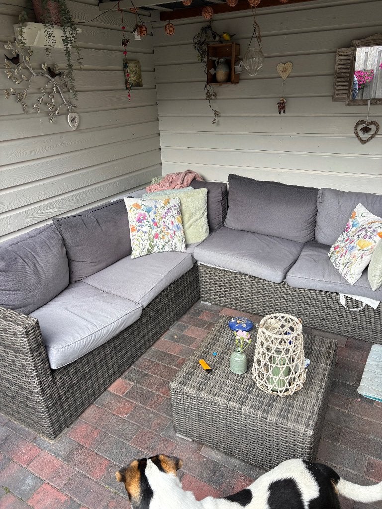 Loungeset GRATIS OPHALEN, Tuin en Terras, Tuinsets en Loungesets, 5 zitplaatsen, Gebruikt, Ophalen of Verzenden, Loungeset