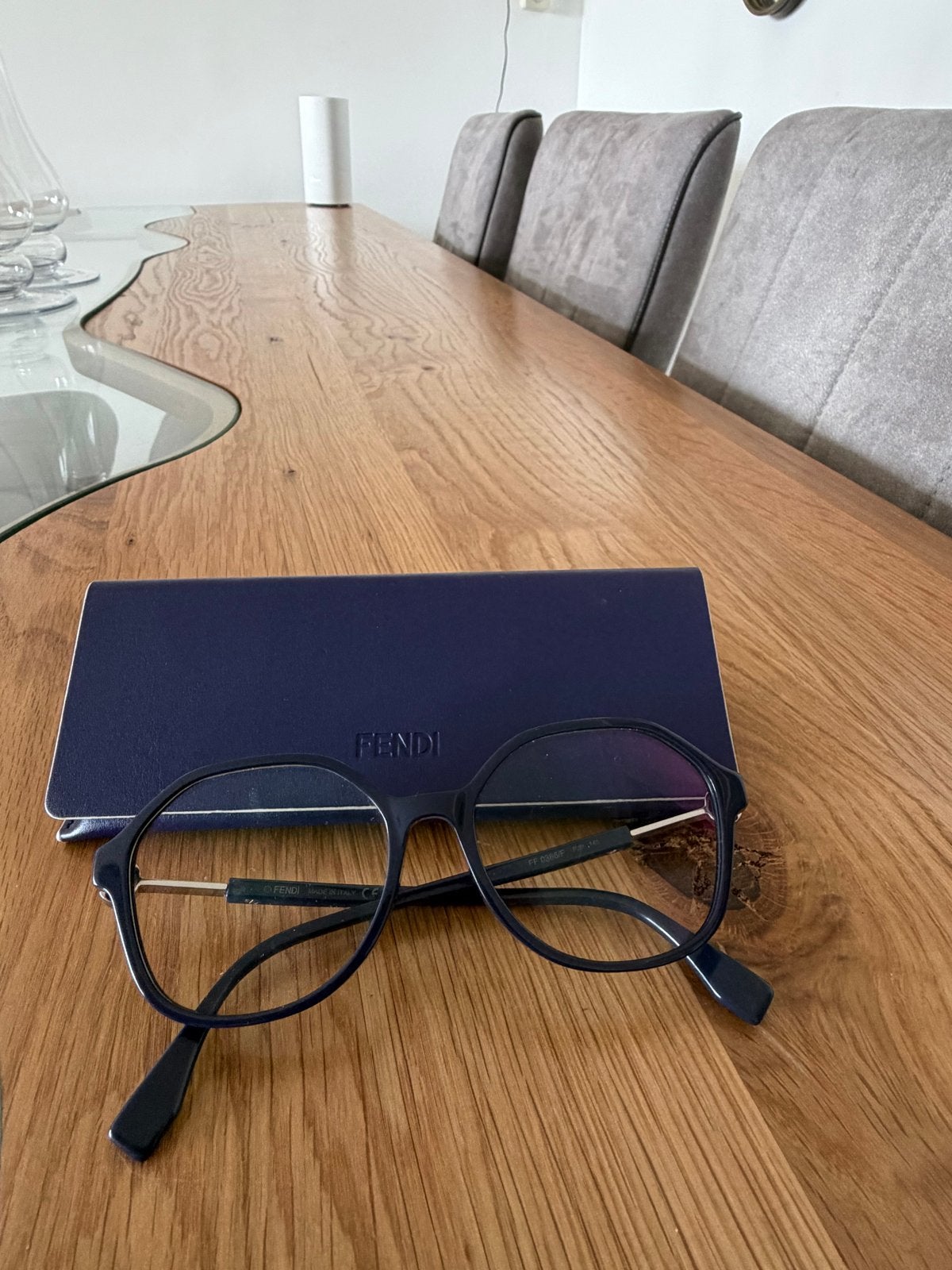 Fendi bril met etui - Zo goed als nieuw, Overige merken, Blauw, Ophalen of Verzenden, Zo goed als nieuw