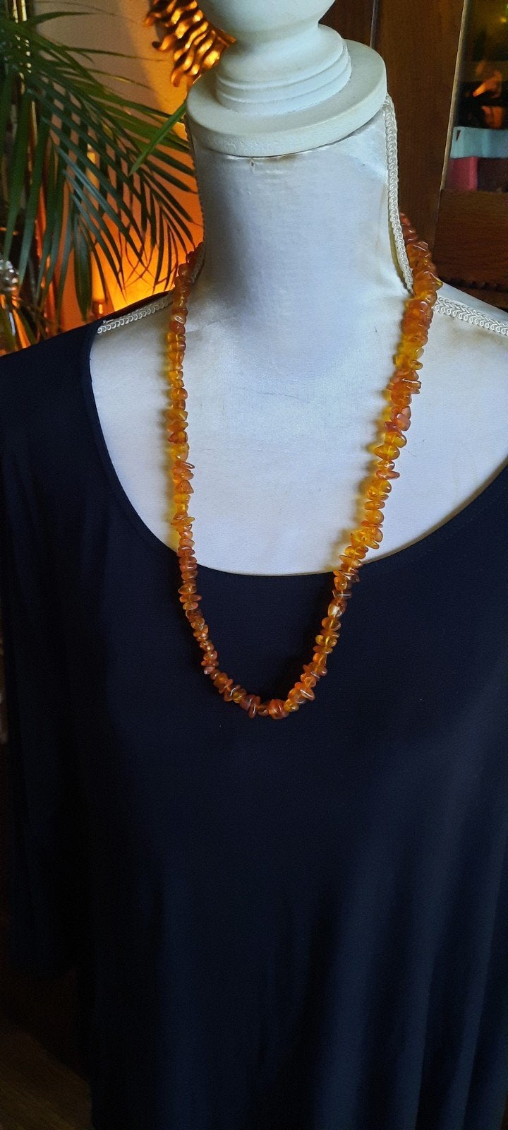 Amber barnsteen ketting., Sieraden, Tassen en Uiterlijk, Antieke sieraden, Ophalen of Verzenden, Overige materialen, Ketting, Met edelsteen