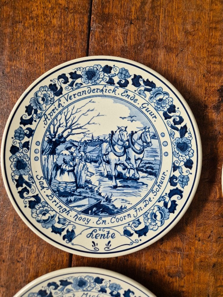 alle 4 jaargetijden borden Royal Goedewaagen 24cm, Antiek en Kunst, Antiek | Wandborden en Tegels, Ophalen of Verzenden