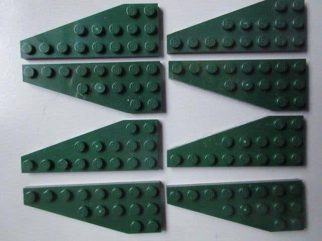 nr. 9292, 8 Donkergroene aangepaste plaatjes, Ophalen of Verzenden, Zo goed als nieuw, Complete set, Lego