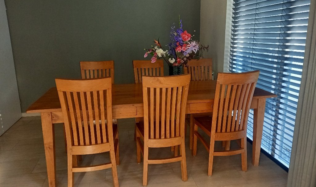 Tafel met 6 stoelen, Ophalen, Gebruikt, 200 cm of meer, 50 tot 100 cm