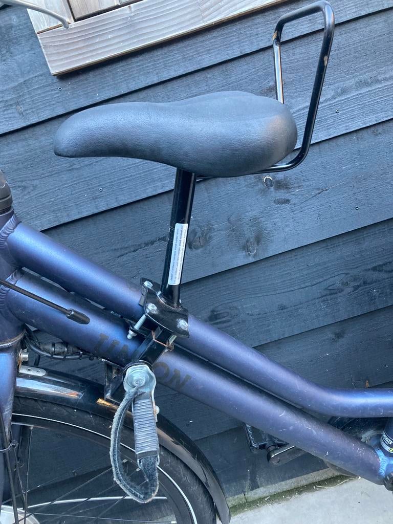 Zadel Op Stang Model 3 Voor Damesfiets Dubbele Stang, Voorzitje, Ophalen of Verzenden, 9 t/m 36 kg, Gebruikt