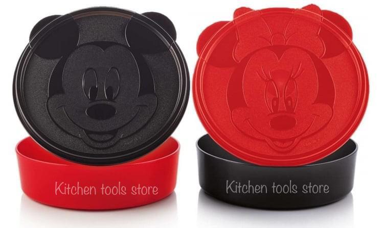 tupperware set bewaarbak disney mickey mouse koekjestrommel, Ophalen of Verzenden, Nieuw