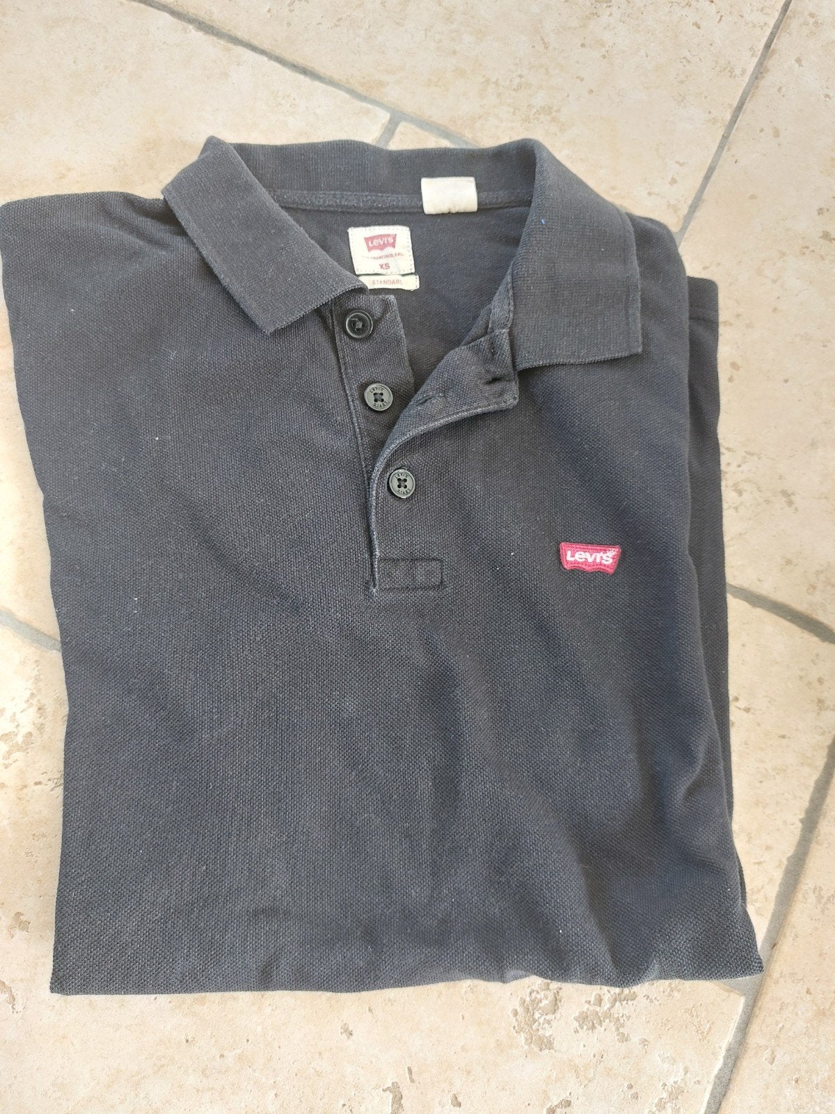 Levi's heren polo maat XS - Gedragen, Levi's, Zwart, Ophalen of Verzenden, Gedragen