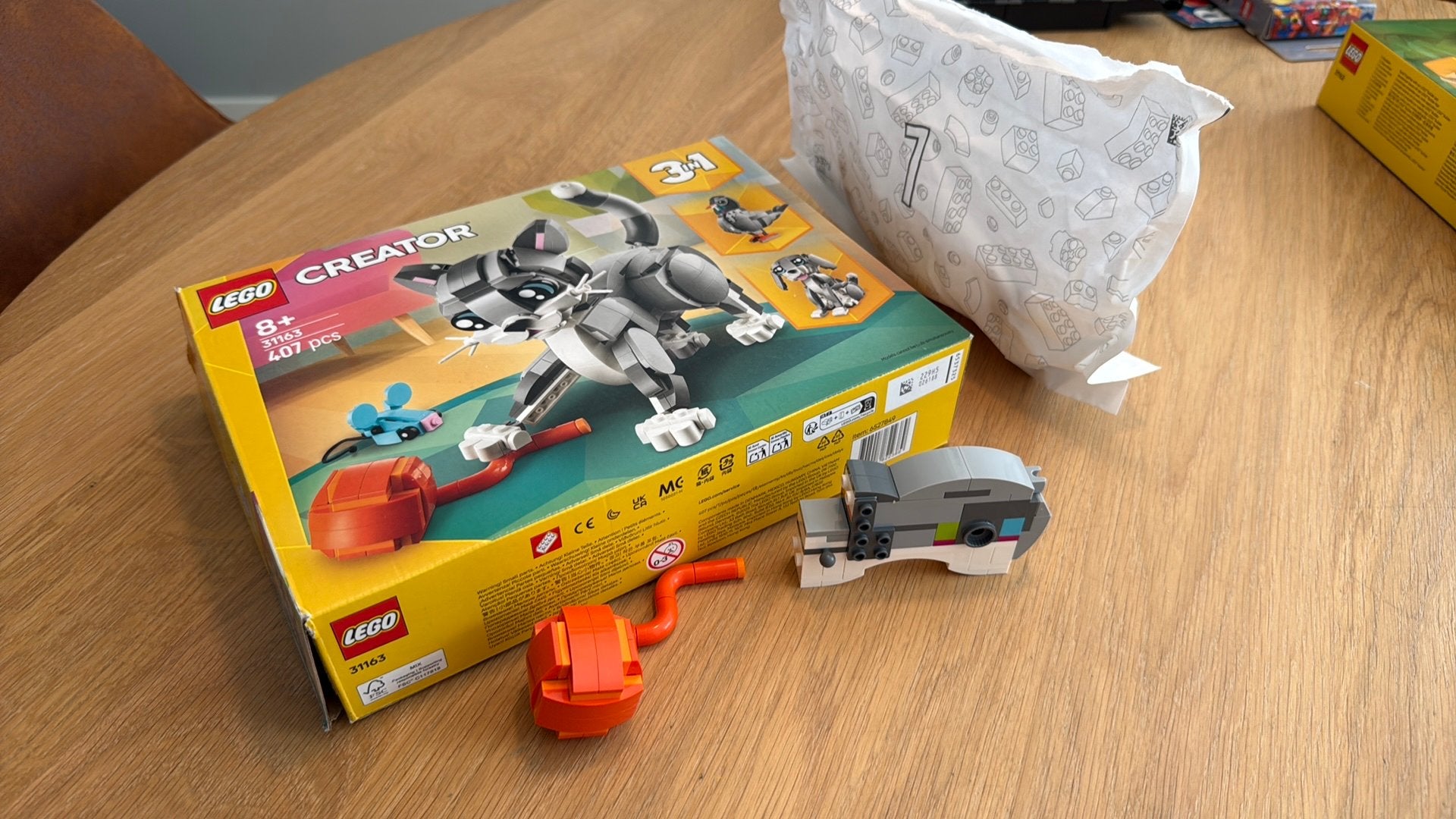 LEGO 31163 3-in-1 Kat Hond Duif, Ophalen of Verzenden, Zo goed als nieuw