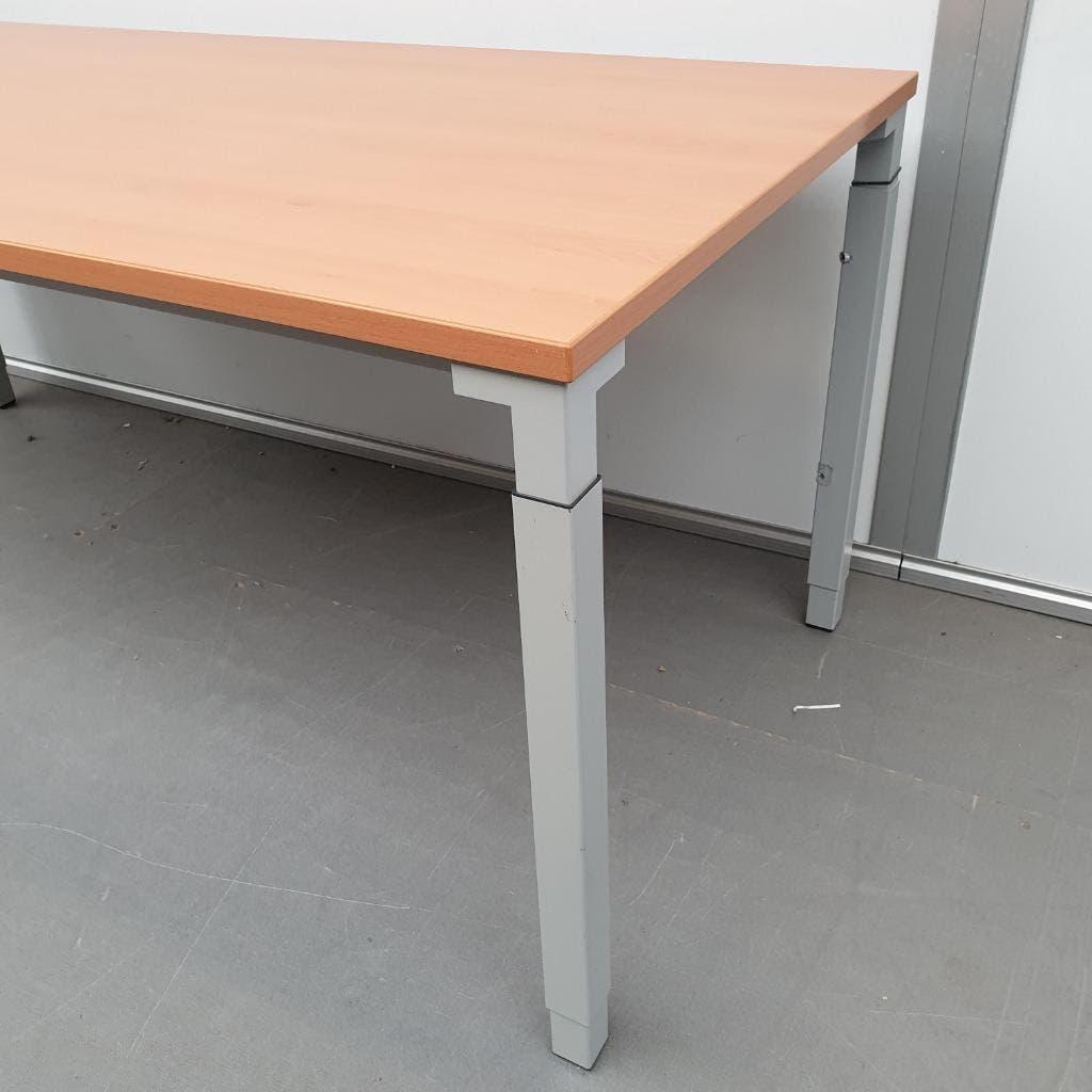 Steelcase bureau werktafel werkplek 180x80 cm beuken blad, Ophalen, In hoogte verstelbaar, Gebruikt