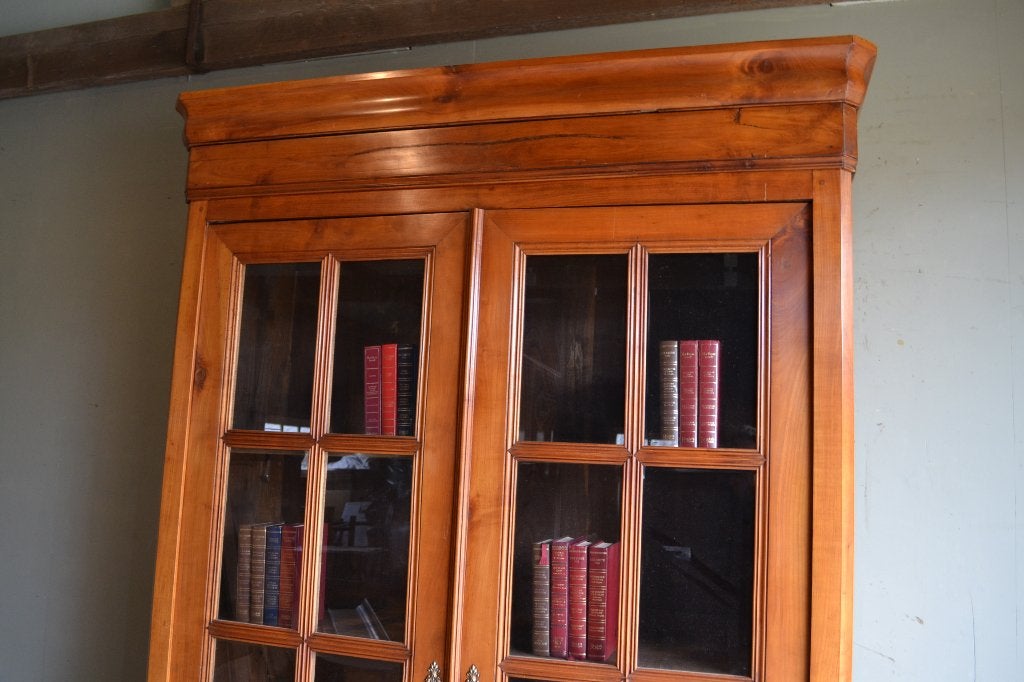 Prachtige antieke kersen Louis Philippe boekenkast, vitrine, Verzenden