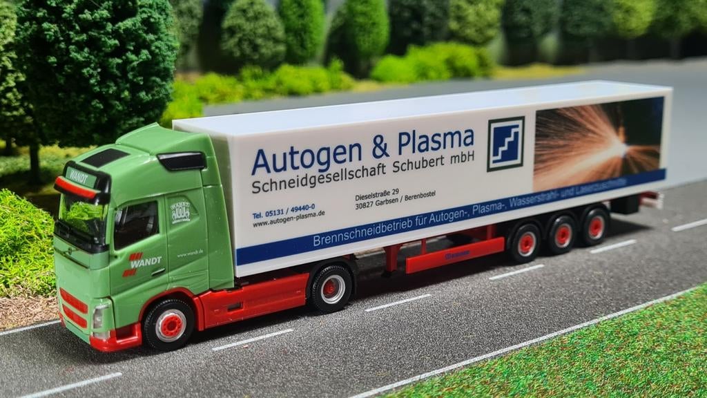 033 Herpa Wandt Volvo FH kastenoplegger, Ophalen of Verzenden, Nieuw, Bus of Vrachtwagen, Herpa