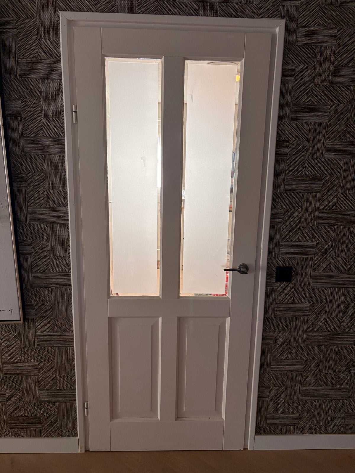 Binnendeur met glaspanelen, Ophalen, Gebruikt, 80 tot 100 cm, Binnendeur