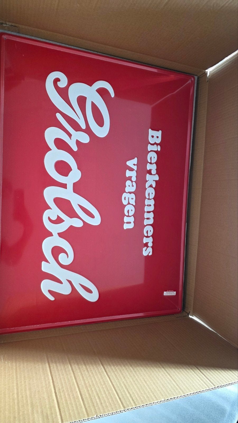 Nieuwe Grolsch wandplaten blik - Bierkenners vragen, Verzamelen, Verzenden, Nieuw