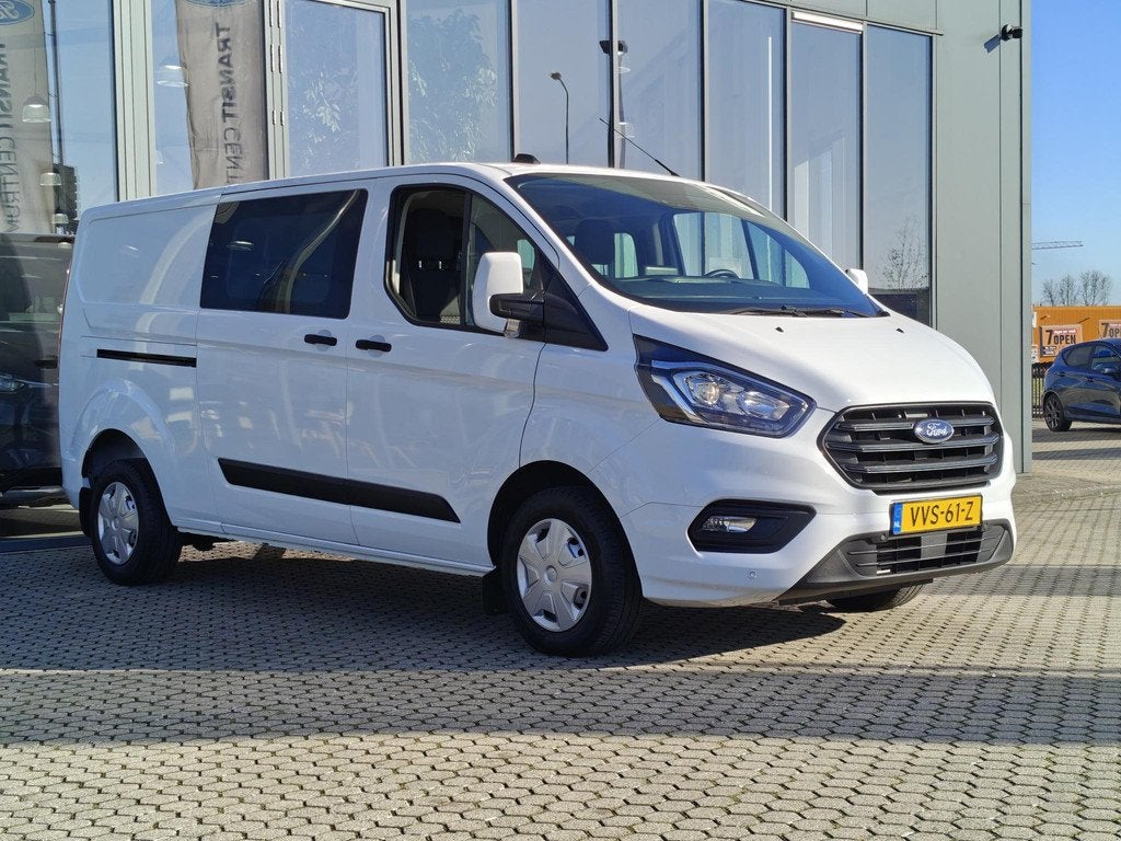 Ford Transit Custom 300 2.0 TDCI L2H1 Trend DC 6-ZITS DUBBEL, Voorwielaandrijving, Euro 6, 4 cilinders, Wit