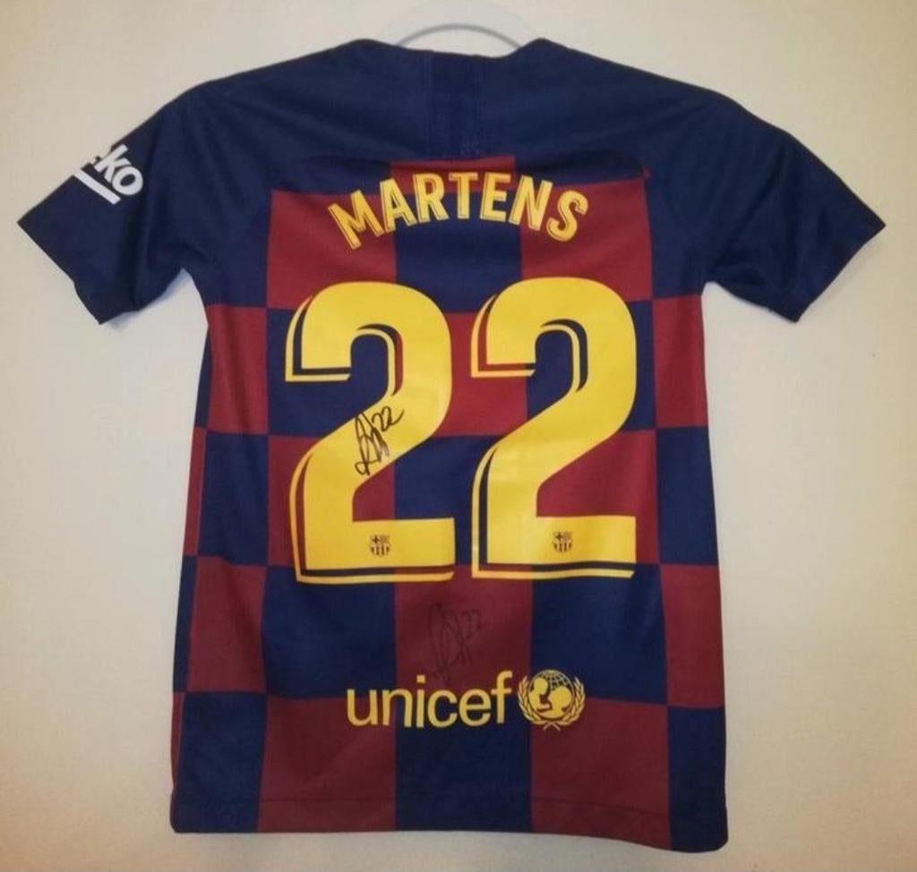 Fc Barcelona shirt Lieke Martens gesigneerd, Maat XS of kleiner, Verzenden, Zo goed als nieuw, Shirt